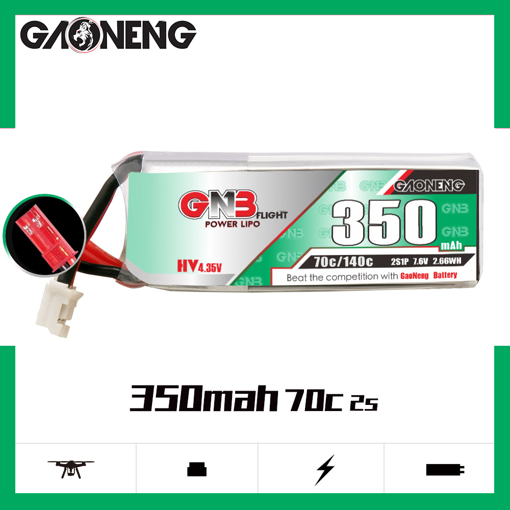 GAONENG GNB 2S 7.6V 350mAh 70C - Rc Helicopter Battery ulasan dan harga